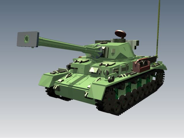 Panzerkampfwagen IV德军坦克模型3D图纸 Solidworks设计 附STEP